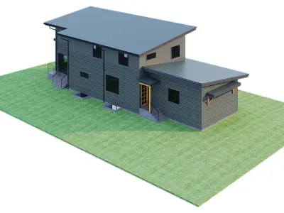 Contemporary Prefab Modular House 3D model