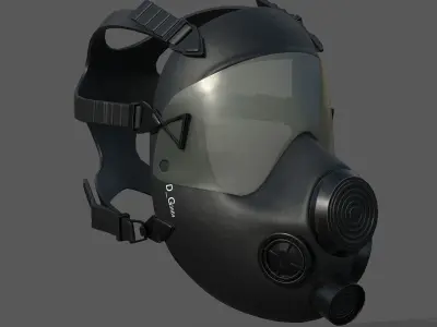 Mask gas protection pollution fantasy scifi military combat 3d  Low-poly 3D model