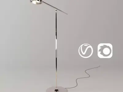 Modern Floor Lamp 3D model 2