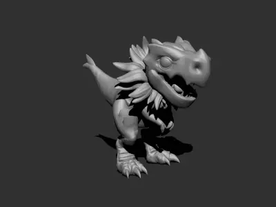 Tyrunt  Baby Blast Dragon Low-poly 3D model