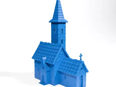 Small church 3D print model