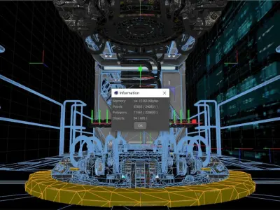 Scifi mechanical LOGO design Spaceship cabin core space 3D model