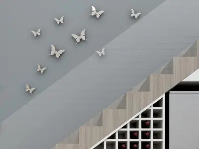 Modern Storage Cabinet Staircase 3D model