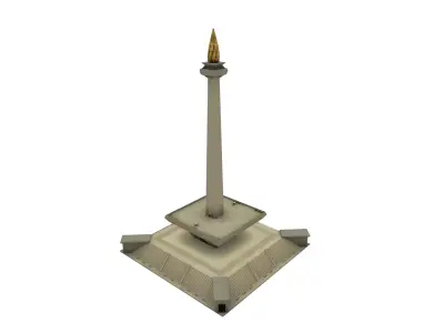 Monas National Monument Indonesian country Low-poly 3D model