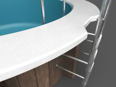 Swimming pool Low-poly 3D model