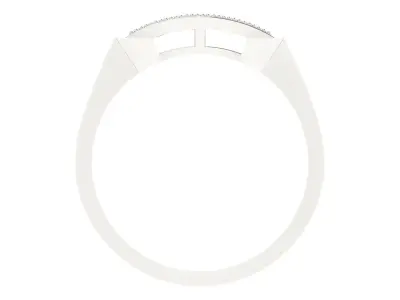 Light Weight White Gold Diamond Ring  -ZA RN 4205 3D print model