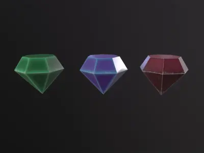 Crystal 3D Model Low-poly 3D model