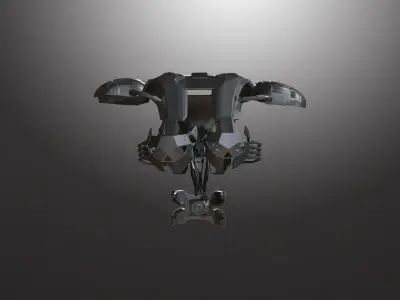 Cyborg Warzone - Future Sportswear Low-poly 3D model