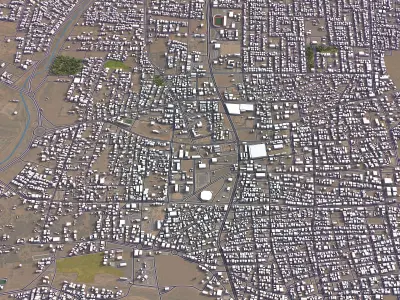 Hail - 3D City Model Low-poly 3D model