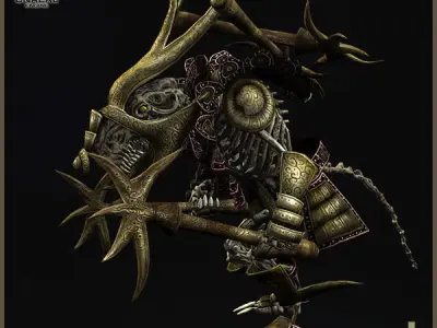 Ratkin Warlord Light Version Low-poly 3D model