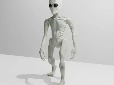 Alien humanoid Low-poly 3D model