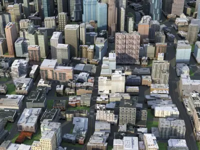 City 86 Low-poly 3D model