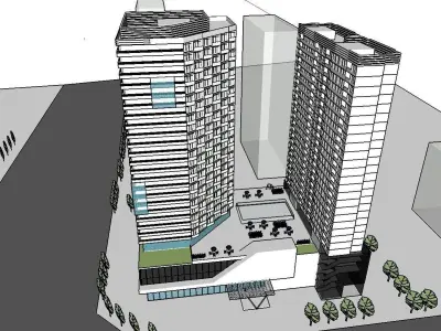 vacation spot-Resort-Fashion Leisure Hotel-0215 3D model