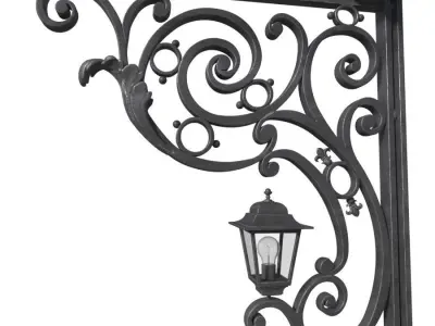 Wrought iron canopy  Metal Visor visor over porch  3D model