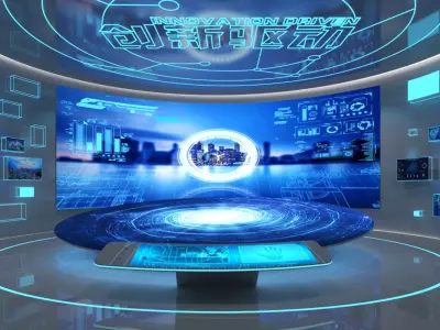 Futuristic Innovation Hall - Immersive LED Stage 3D model