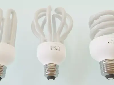 Energy bulb Low-poly 3D model