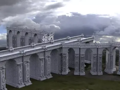Victorian Fantasy Bridge  3D model