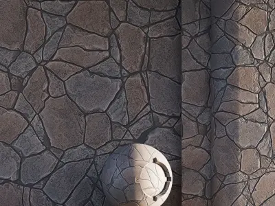 No11 Slate Floor Stone - PBR - 4K - PNG - Seamless Low-poly 3D model