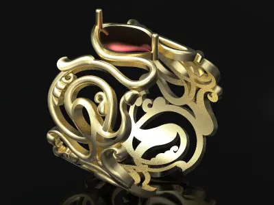 eslimi design ring 3D print model
