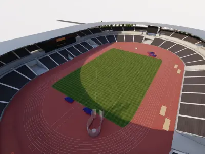 Football Stadium-American football 3D model