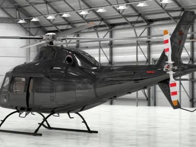  Civil Utility Helicopter Black 