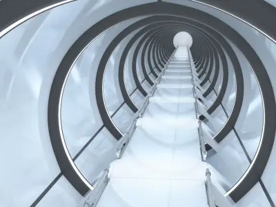 Sci-Fi Futuristic Corridor Collection 3D model