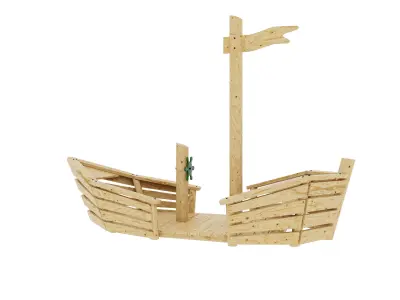 Small ship with floor 3D model