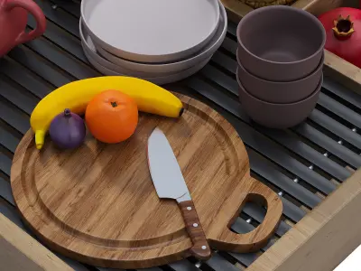 Kitchen for Fruits collections 3D model