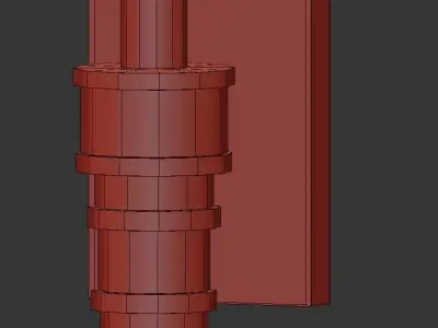 Sloane 1 gold wall sconce with shade 3D model