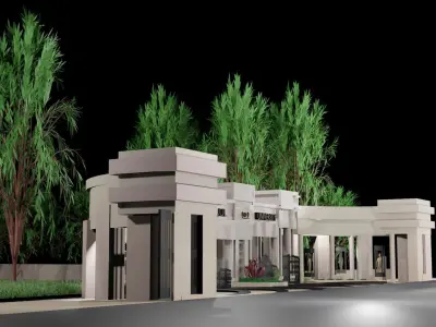 gate 3d models Low-poly 3D model