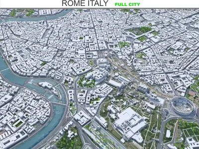 Rome City Italy Low-poly 3D model