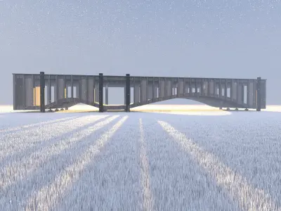 Modern Multipurpose Outdoor Space - Pavillion 3D model