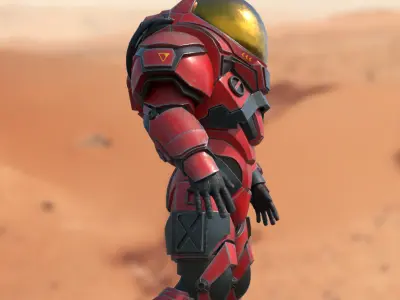 Battle Suit Low-poly 3D model