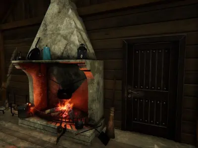 Hunters Hut Low-poly 3D model