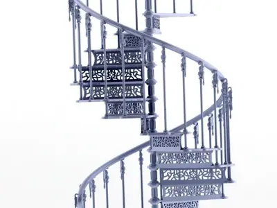 Spiral stair for dollshouse 3D print model