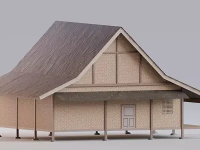 Traditional Houses - Rumah Baduy Low-poly 3D model