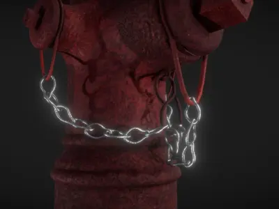 Hardcore Fire Hydrant Low-poly 3D model