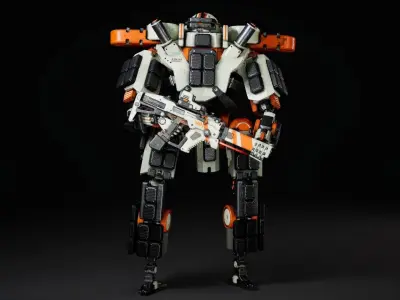 Etasphera07 sci-fi robot Low-poly 3D model