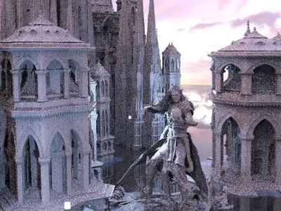 Elven city lothlorian Kitbash collection 3D model