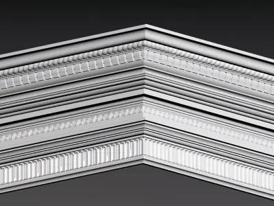 Plaster molding 3D model