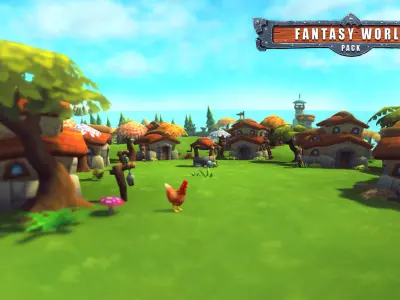 Fantasy World Pack Low Poly Low-poly 3D model