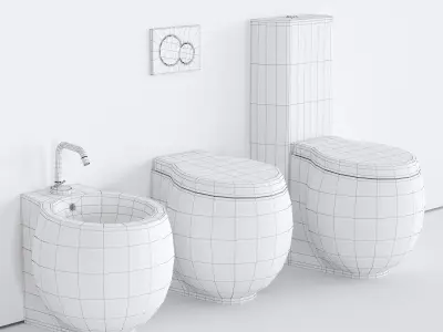 Scarabeo Ceramiche Planet WC art 8401 art 8402 art 8404 3D model