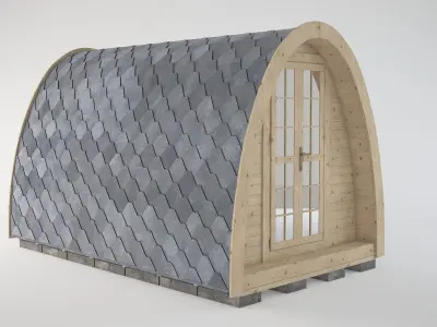 Wooden garden shed7 3D model