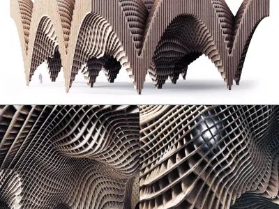 Parametric big Hall 3D model