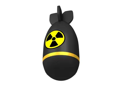Nuclear Bomb v1 004 Low-poly 3D model