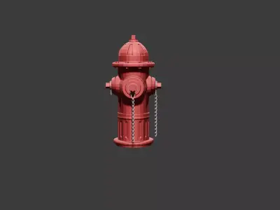 Fire hydrant Free low-poly 3D model 4