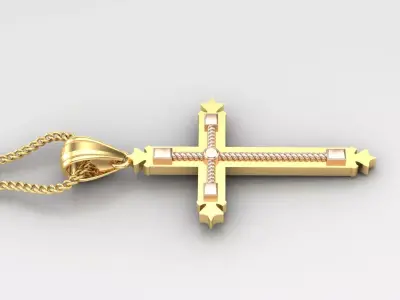 Cross Light Gold 4CP084 3DM STL 3D print model