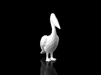 Pelican Low Poligonal Low-poly 3D model