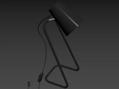 Black Table Lamp Industrial Free 3D model