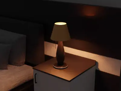 Bed Lamp Free 3D model